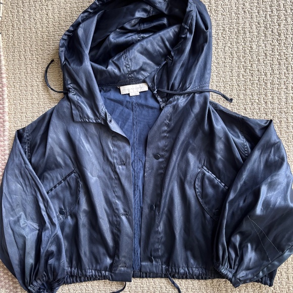 Stella McCartney Navy Blue Cropped Anorak Jacket - Picture 1 of 7